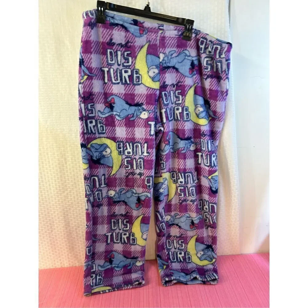 Disney xl 16-18 pajamas pants Eeyore purple #76292 (Do Not Disturb) - Picture 1 of 3